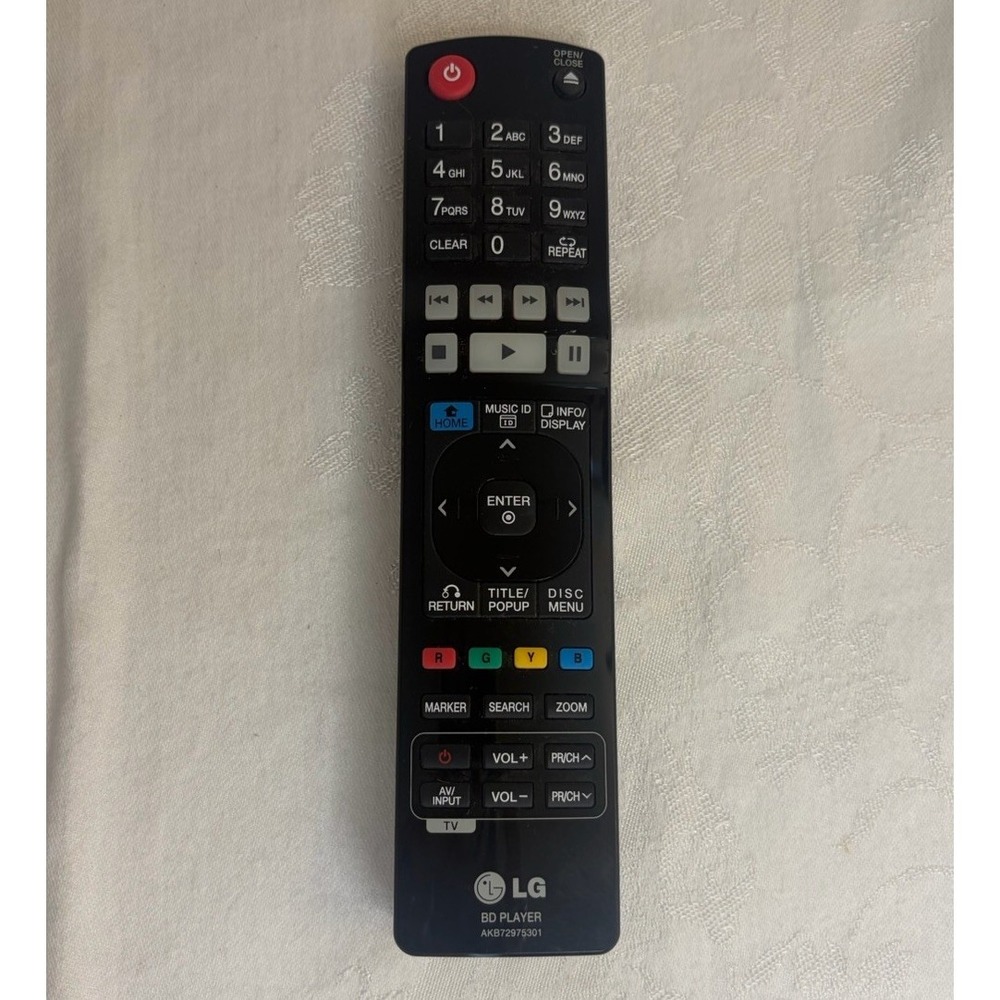 Genuine LG AKB72975301 Blue Ray BD Player Remote Control